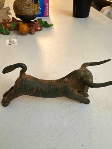 Japanese Cast Iron Bull Figurine