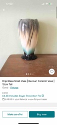 German Drip Glaze Ceramic Vase