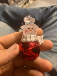 Snowman Bell Christmas Ornament