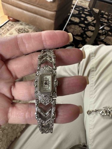 Art Deco Style Marcasite Cocktail Watch