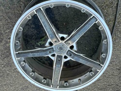 Aftermarket Multi-Piece 5-Spoke Car Wheel with Crown Logo