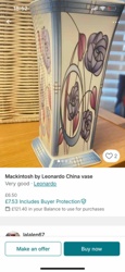 Mackintosh by Leonardo China Vase