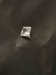 Princess Cut Clear Gemstone or imitation
