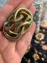Victorian Gilded Love Knot Brooch