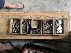 Assorted Metal Workshop Components in Wooden Boxes