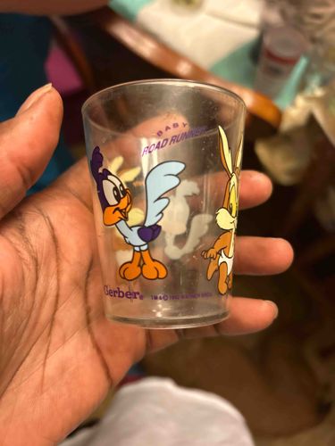 1993 Gerber Warner Bros. 'Baby Road Runner' Looney Tunes Plastic Cup