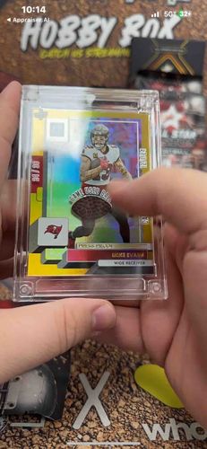 Mike Evans 2023 Panini Donruss Gold Press Proof Game-Used Ball Relic Card #24/50