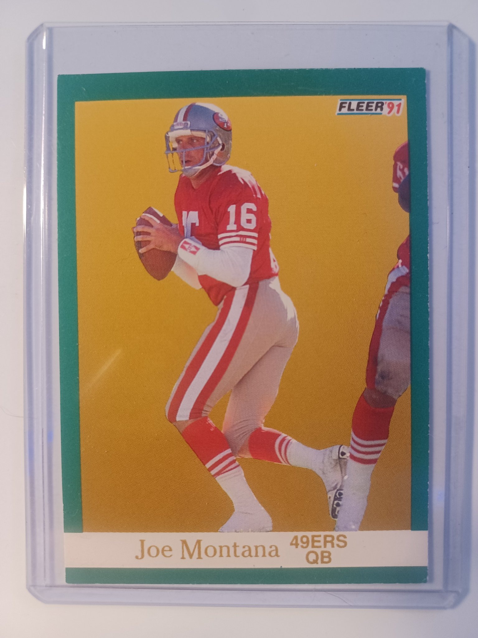Submitted photo of 1991 Fleer Joe Montana Trading Card (unauthenticated)