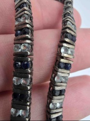 Sapphire and White Topaz Sterling Silver Tennis Bracelet