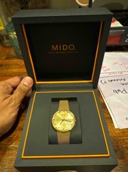 Mido Gold-Tone Watch in Original Box