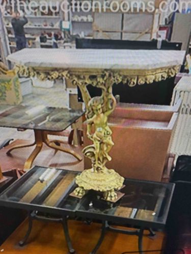 Gilt Cherub Console Table