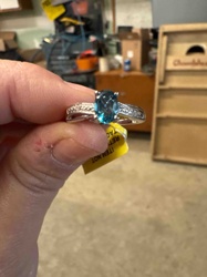 Oval Gemstone Ring with Diamond Accents