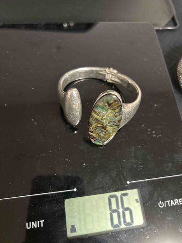 Robert Lee Morris RLM SOHO Cuff Bracelet with Abalone-Style Cabochon