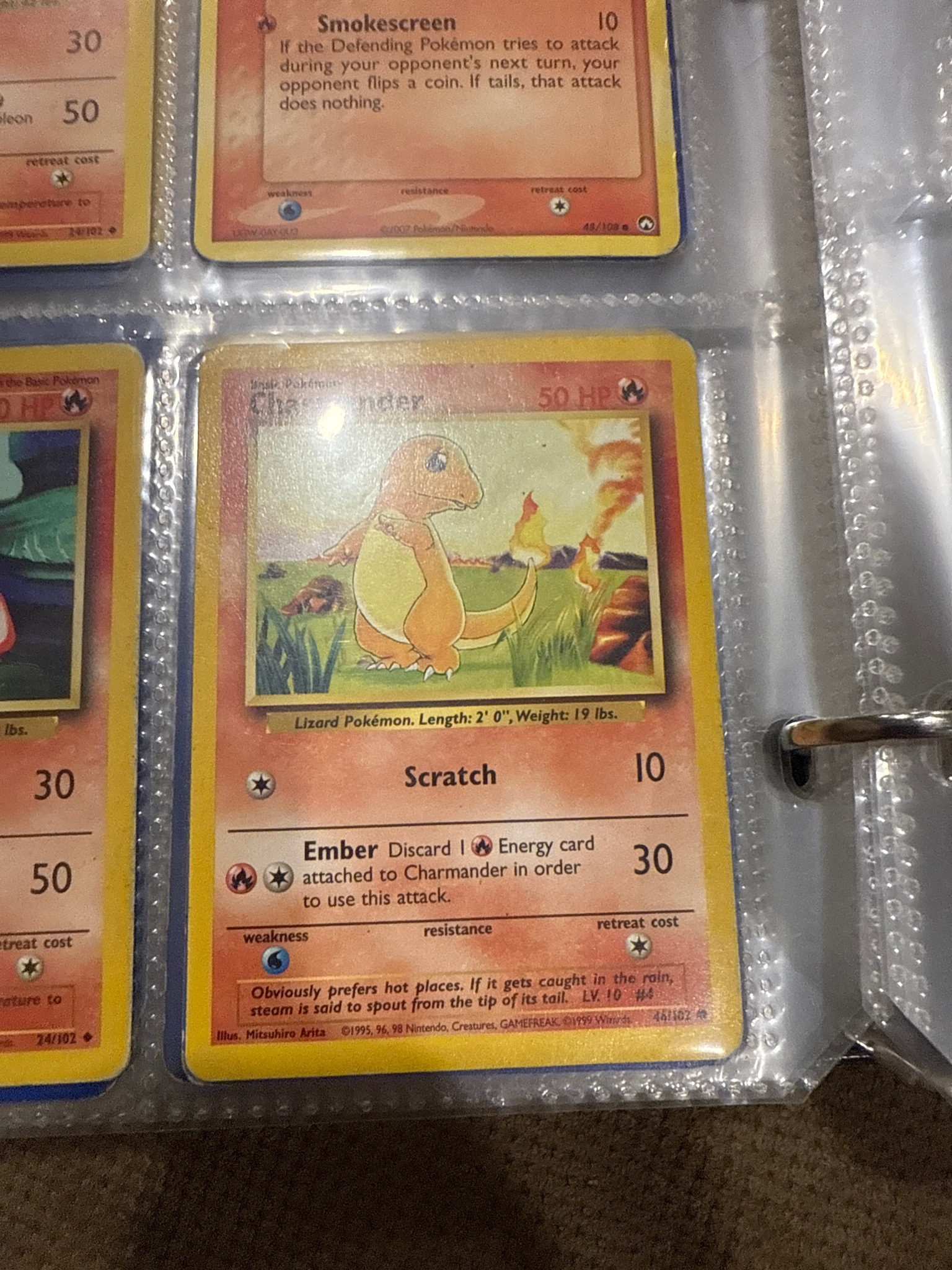 Submitted photo of Charmander trading card (not authenticated)