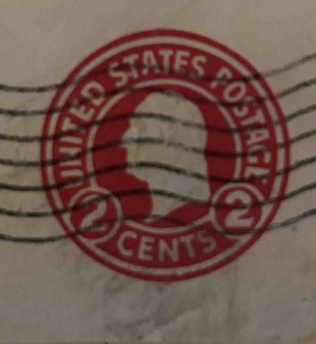 United States 2 Cents Postage Stamp (George Washington Silhouette)
