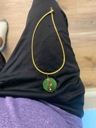 14kt Gold, Jadeite, and Pearl Pendant Necklace