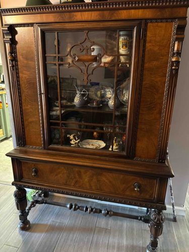 Antique Kittinger Display Cabinet, Baroque Revival Style