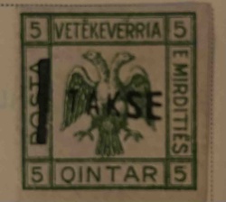 Albania Mirdita Issue Overprint Postage Due Stamp