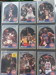 1989-1990 NBA Hoops Detroit Pistons Basketball Card Collection (Partial Set)