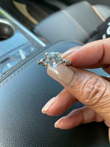 White Sapphire Engagement Ring