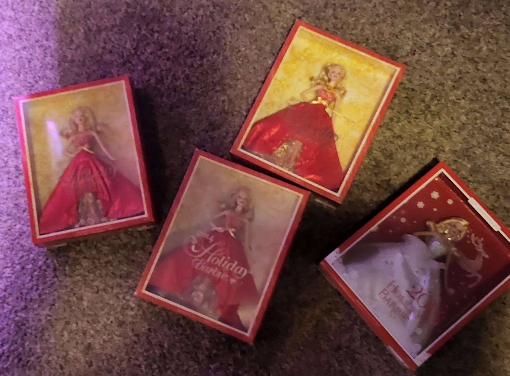 Submitted photo of Mattel Holiday Barbie Dolls (not authenticated)