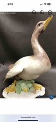 Vintage Italian Hand-Painted Ceramic Duck Figurine