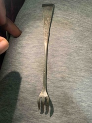 Vintage Ornate Sardine Fork