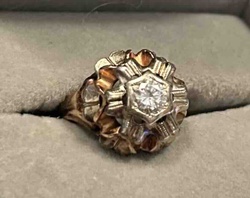 Vintage Diamond Cluster Ring