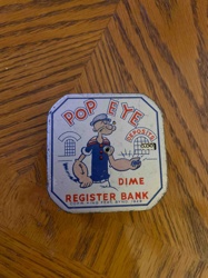 Popeye Dime Register Bank