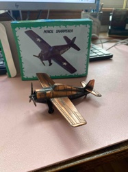 Vintage-Style Airplane Pencil Sharpener