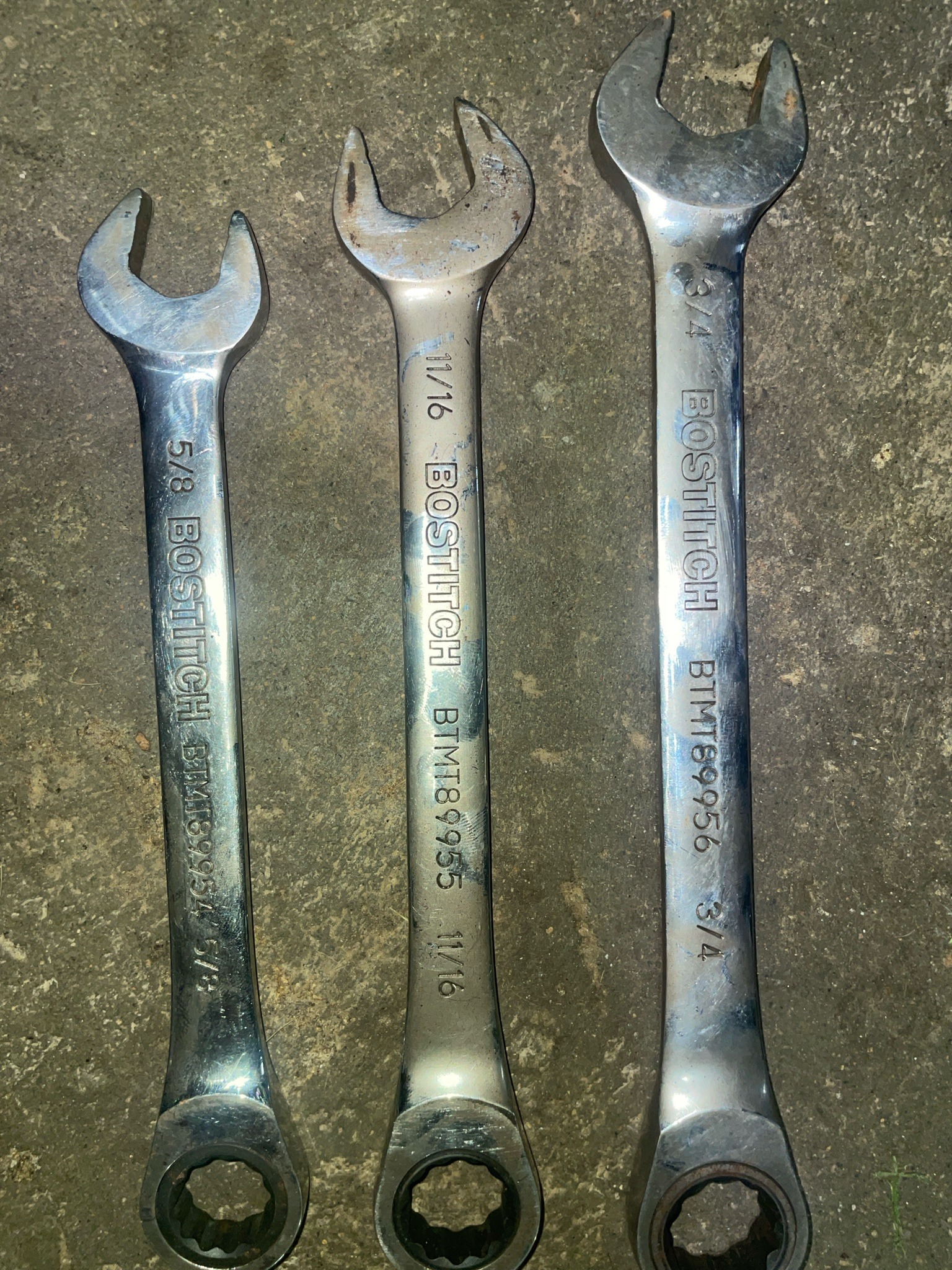Submitted photo of Bostitch combination ratcheting wrenches (not authenticated)