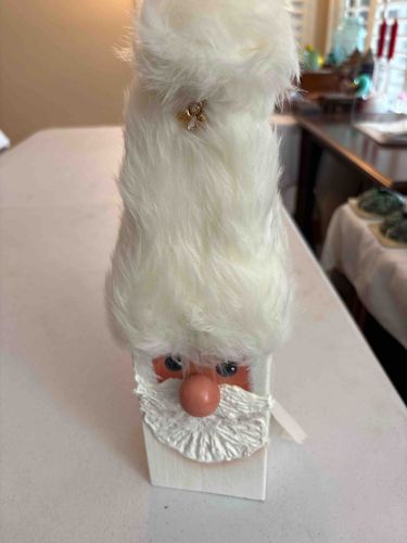 Handmade Wooden Folk Art Santa Claus Figure