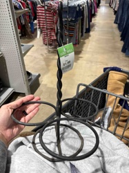 Wrought Iron Triple Candle Holder or Small Planter Stand