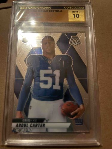 Abdul Carter Panini Mosaic Football Card - Odiz Graded Mint+ 10