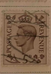 King George VI 5d Postage & Revenue Stamp