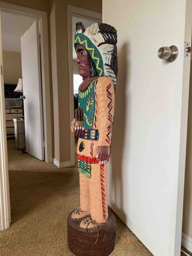 Native American Chief Wooden Statue