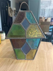 Hexagonal Stained Glass Lantern