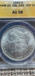 1889 Morgan Silver Dollar (VAM-20 DBL EAR)