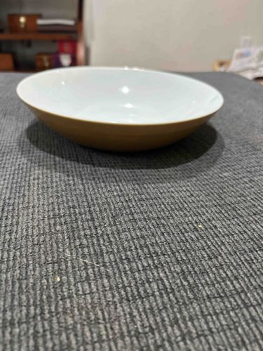 Two-Tone Ceramic/Porcelain Shallow Bowl