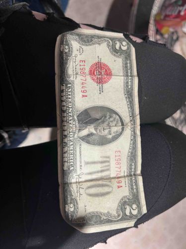 United States Two-Dollar Bill (Series 1928 or later, Red Seal Fractional Currency)