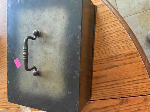 Antique Victorian Japanned Metal Documents Box