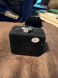 Sterling Silver Engagement/Fashion Ring with Solitaire Cubic Zirconia and Ornate Band