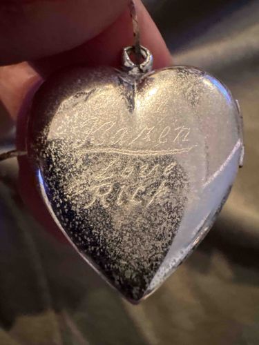 Engraved Vintage Heart Locket Pendant