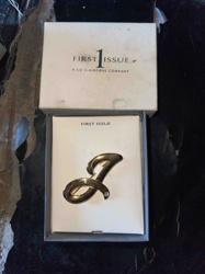 First Issue by Liz Claiborne "J" Initial Brooch