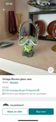 Vintage Murano Glass Basket/Vase
