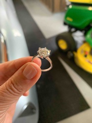 Moissanite Solitaire Engagement Ring