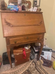 Antique Quarter-Sawn Oak Secretary Desk