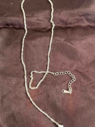Silver-Toned Twisted Rope Chain Necklace with Extender