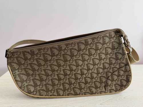 Dior Trotter Monogram Shoulder Bag (Baguette Style)
