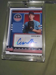 Cooper Moss Autographed USA Baseball National Team Development Program Relic Trading Card